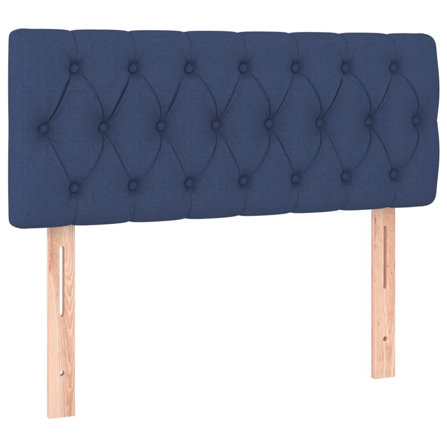 Sommier à lattes de lit avec matelas Bleu 100x200 cm Tissu - 6