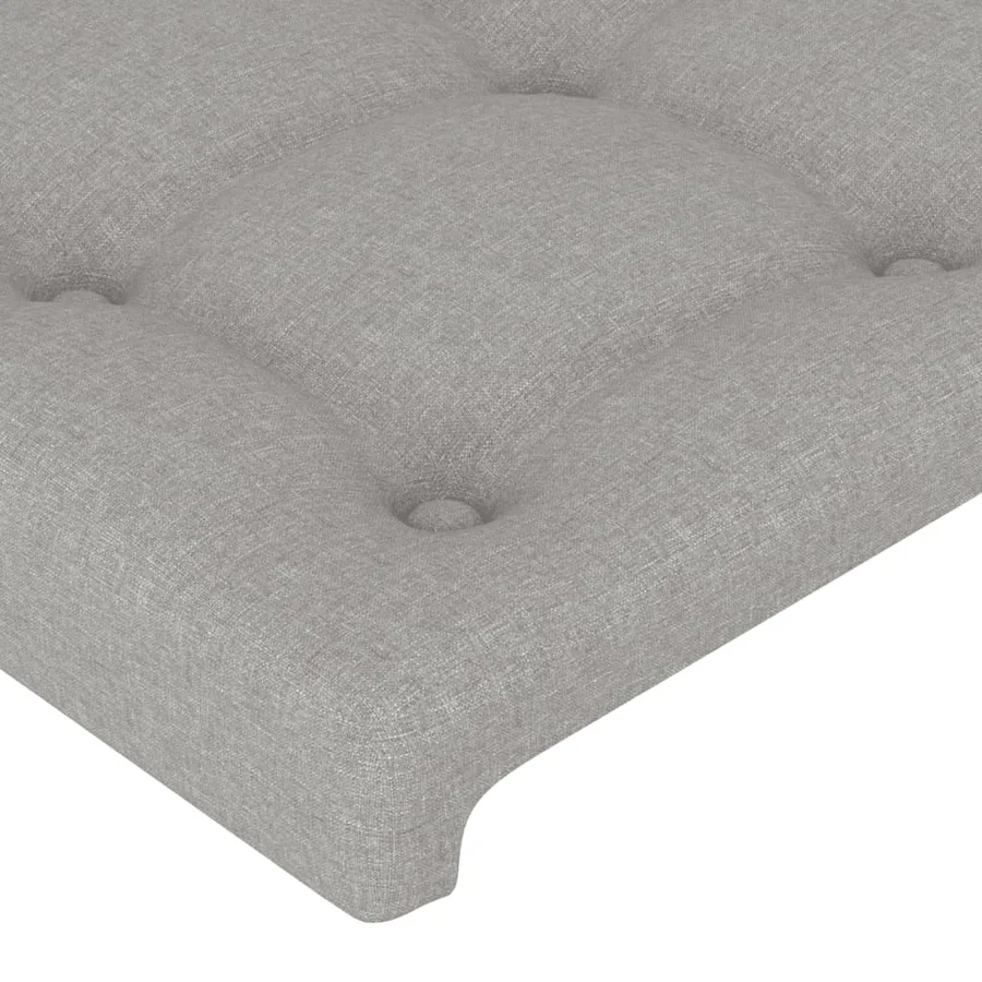 Cadre de lit sans matelas gris clair 140x200 cm tissu - 10