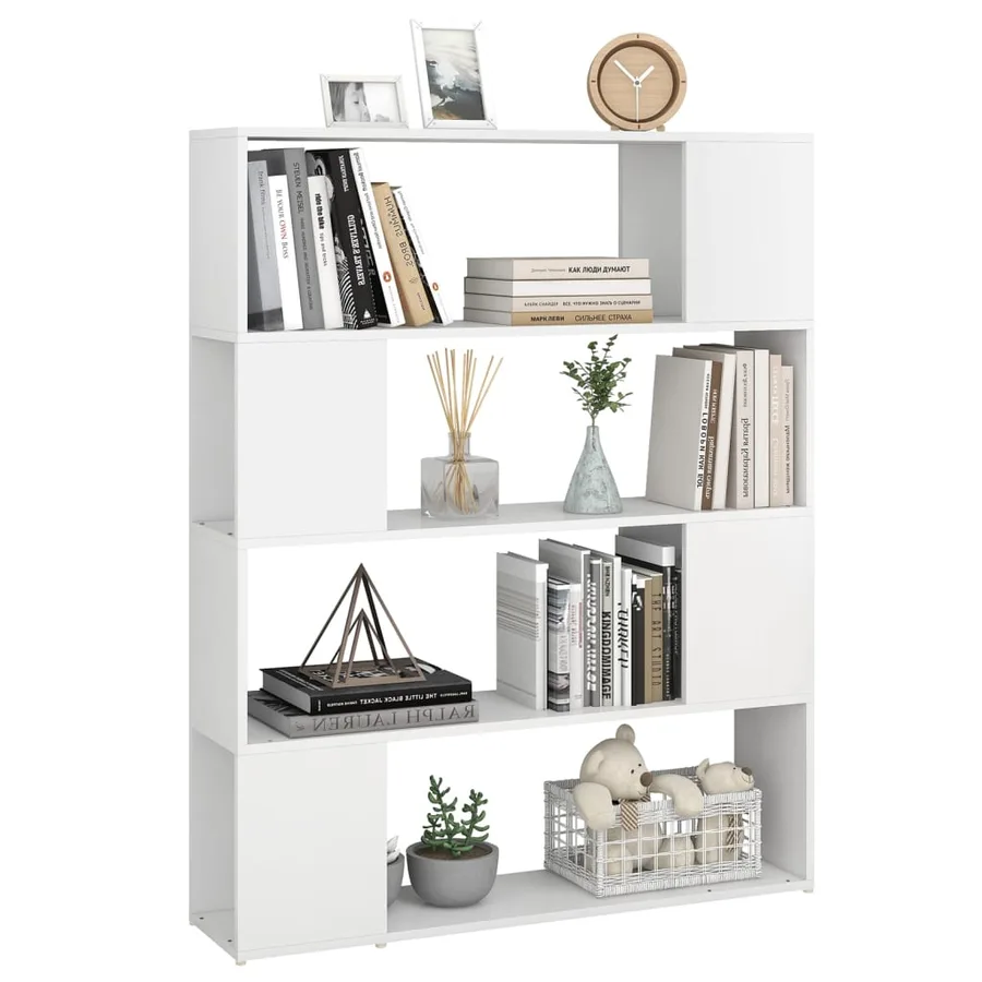 Bibliothèque/Séparateur de pièce Blanc 100x24x124 cm - 4