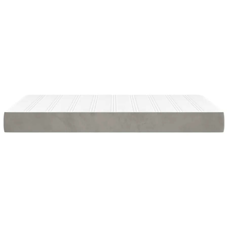 Matelas de lit à ressorts ensachés fermeté moyenne Gris clair 120x200x20 cm - 4