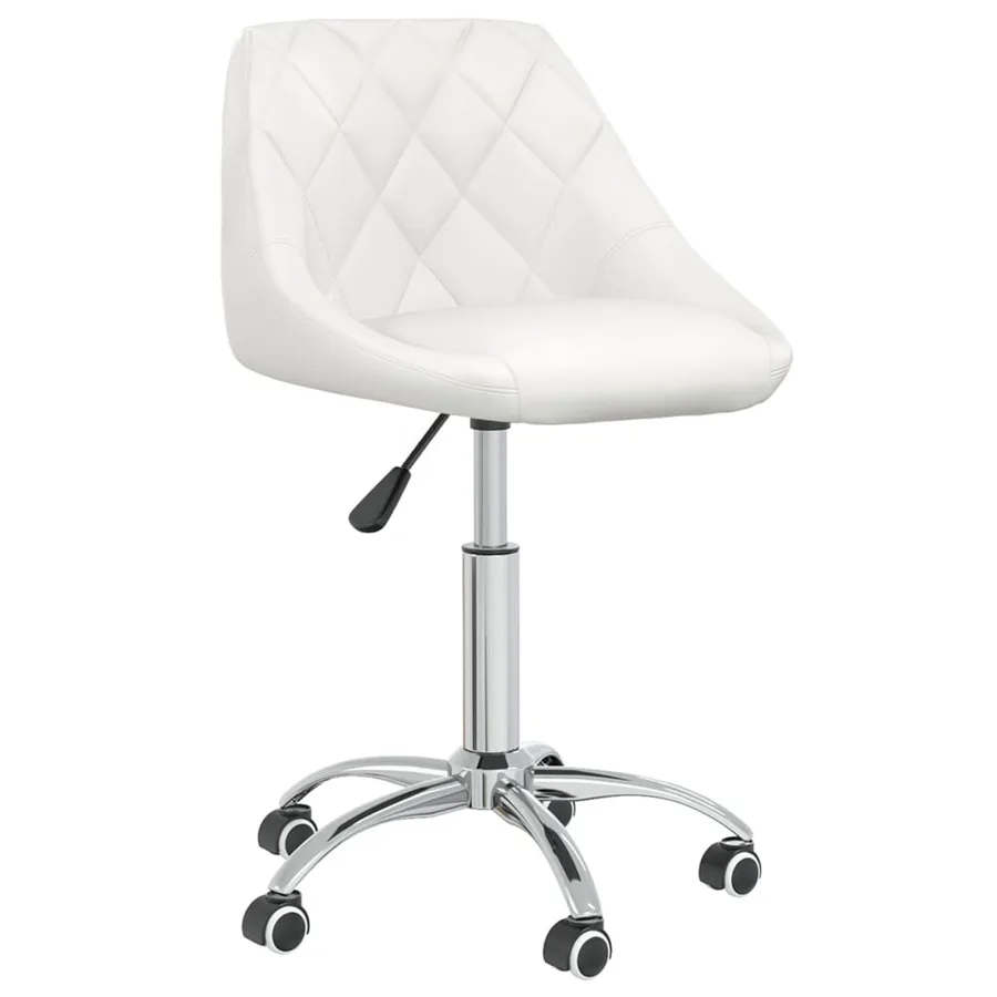 Chaises pivotantes à manger lot de 2 blanc similicuir - 3