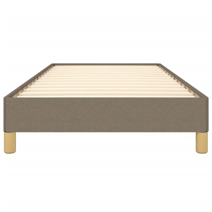 Cadre de lit sans matelas taupe 90x200 cm tissu - 5