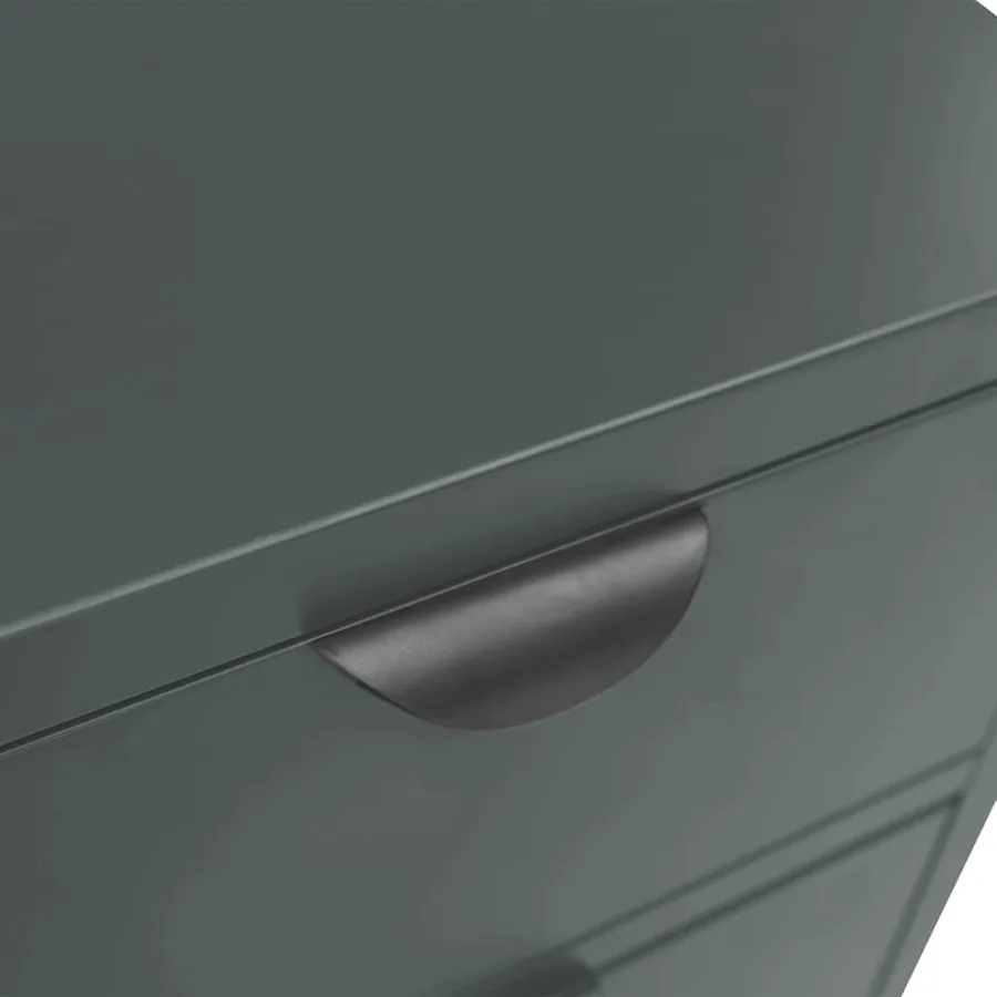 Buffet Anthracite 75x35x70 cm Acier et verre trempé - 8