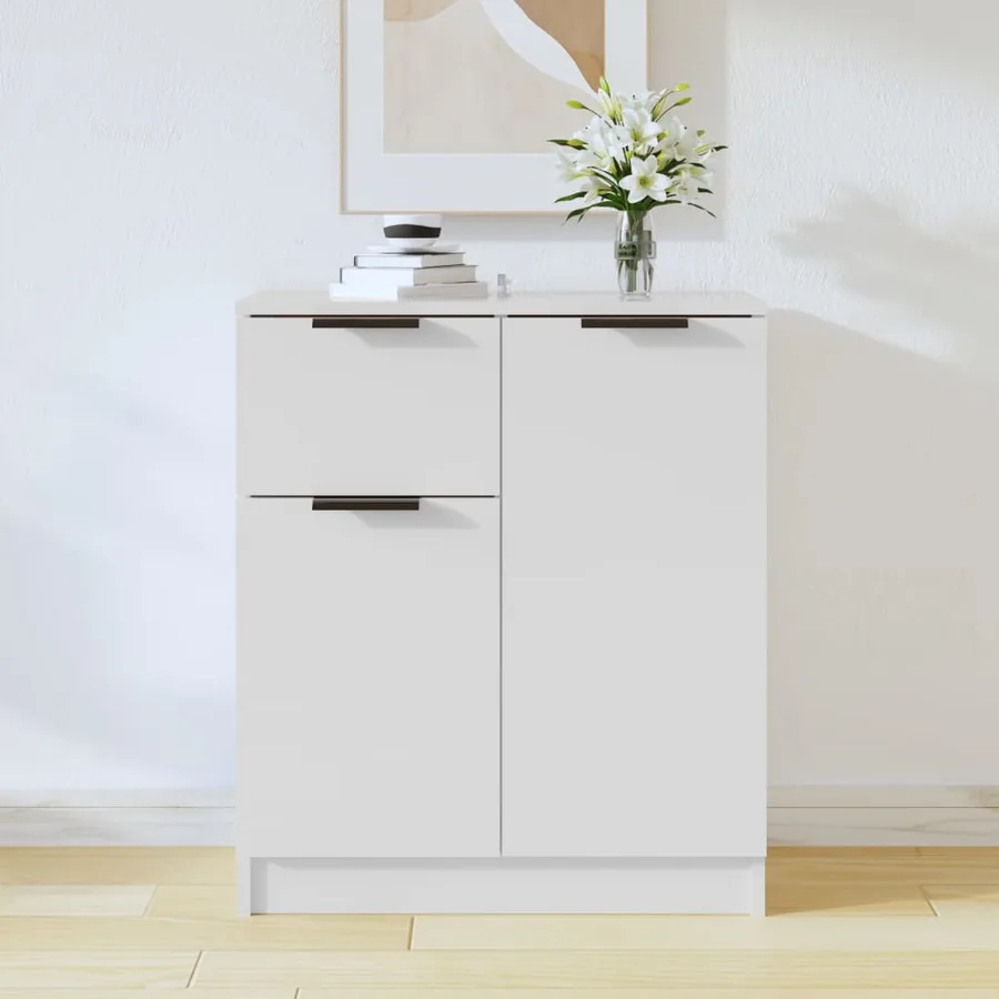 Buffet Blanc 60x30x70 cm Bois d'ingénierie