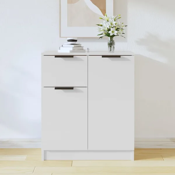 Buffet Blanc 60x30x70 cm Bois d'ingénierie
