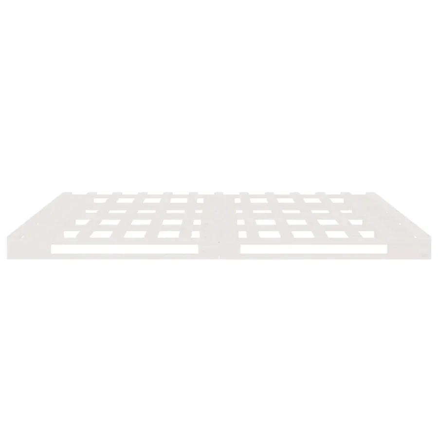 Lit de palette blanc 160x200 cm bois de pin massif - 6