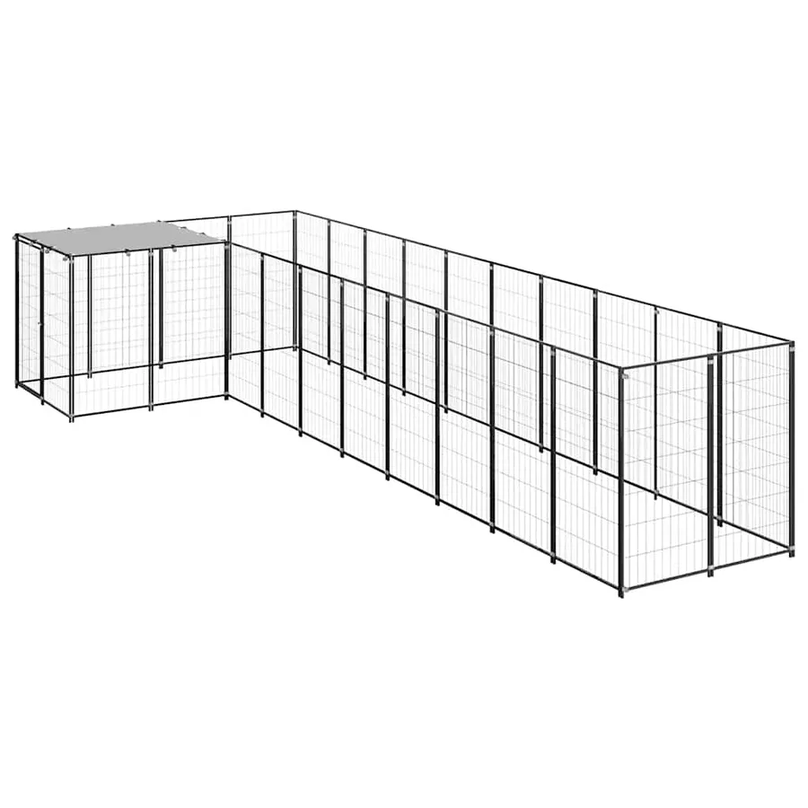 Chenil Noir 7,26 m² Acier - 2