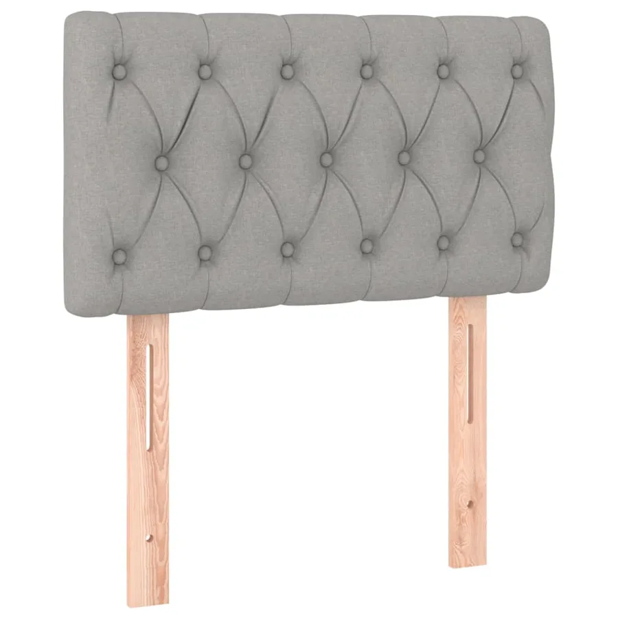 Sommier à lattes de lit avec matelas et LED Gris clair 80x200cm - 7