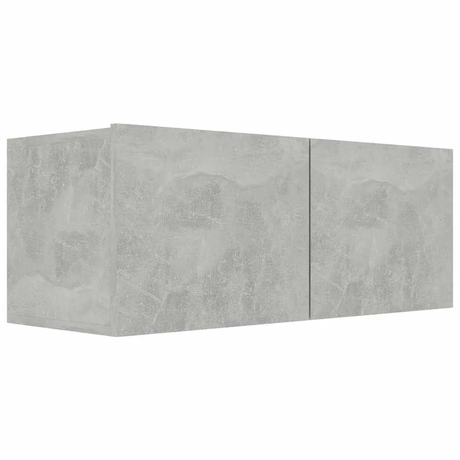 Meuble TV Gris béton 80x30x30 cm Bois d’ingénierie - 2