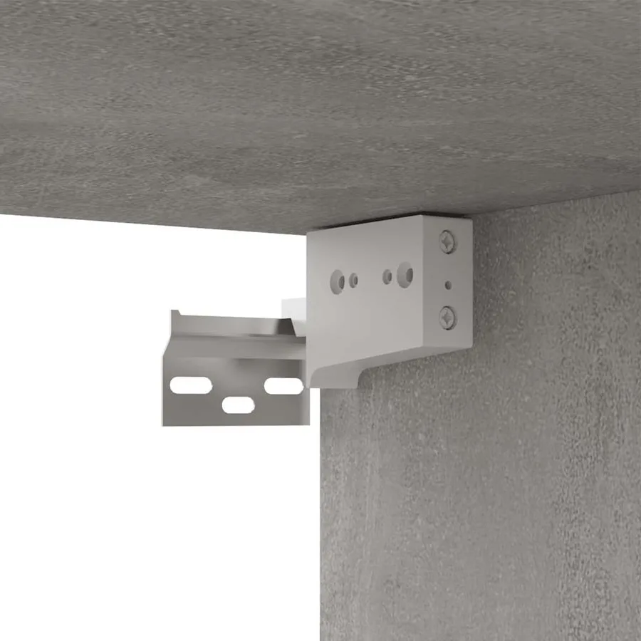 Meuble TV Gris béton 80x30x30 cm Bois d’ingénierie - 8