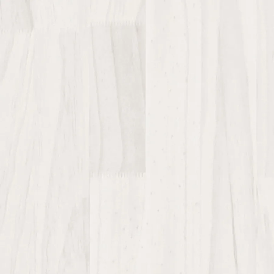 Cadre de lit sans matelas blanc bois massif - 5