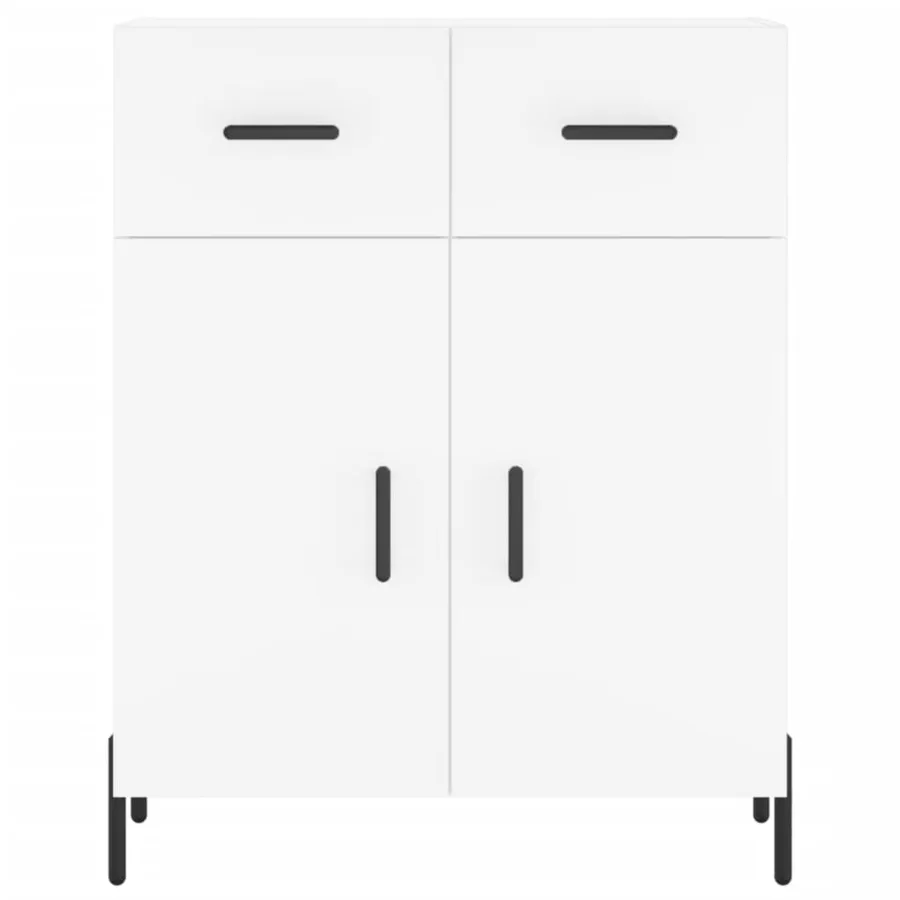 Buffet haut Blanc 69,5x34x180 cm Bois d'ingénierie - 8