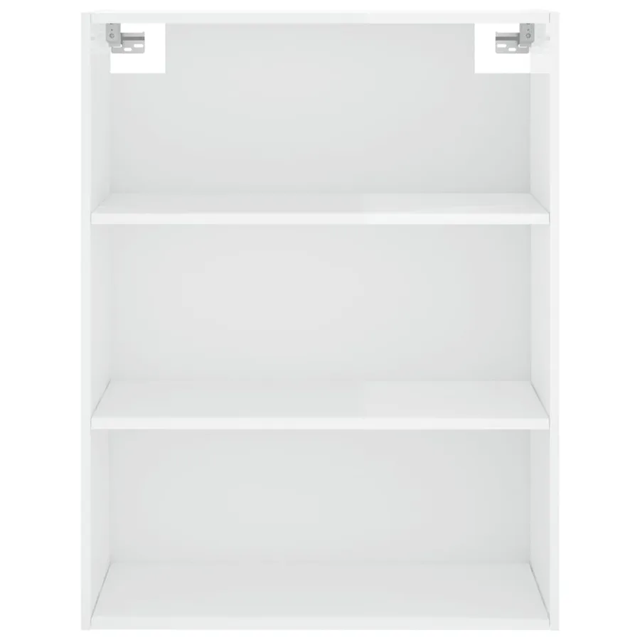 Buffet haut Blanc brillant 69,5x34x180 cm Bois d'ingénierie - 6
