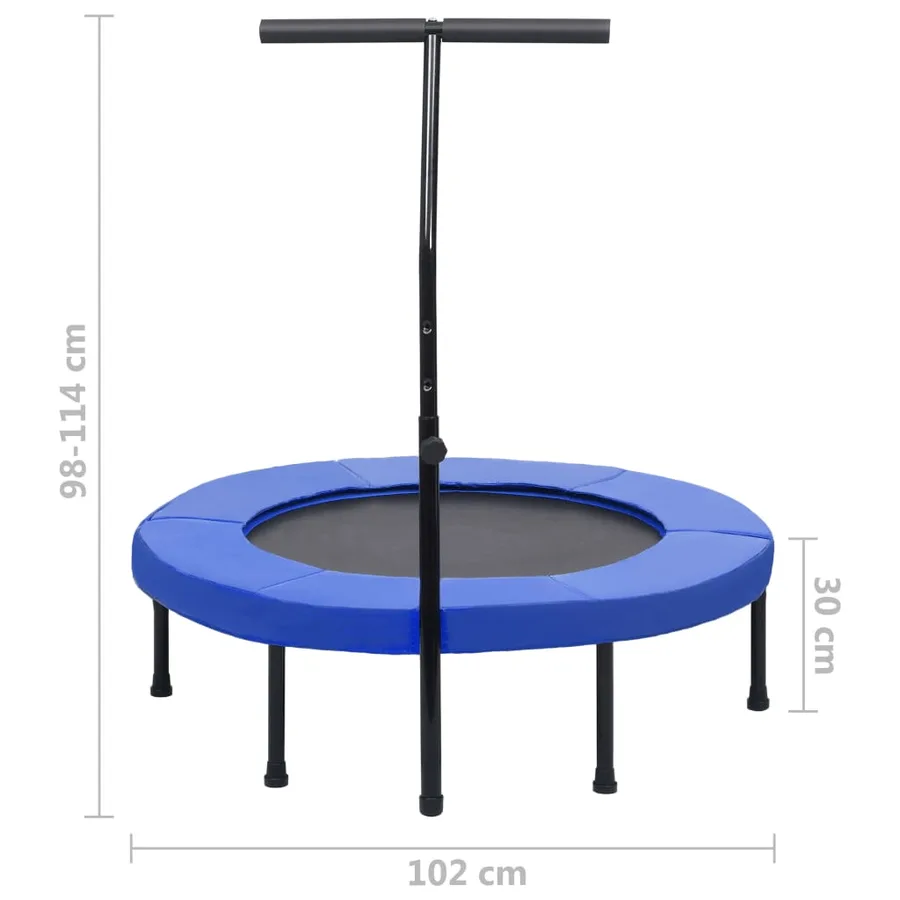 Trampoline de fitness avec poignée et coussin de sécurité 102cm - 7