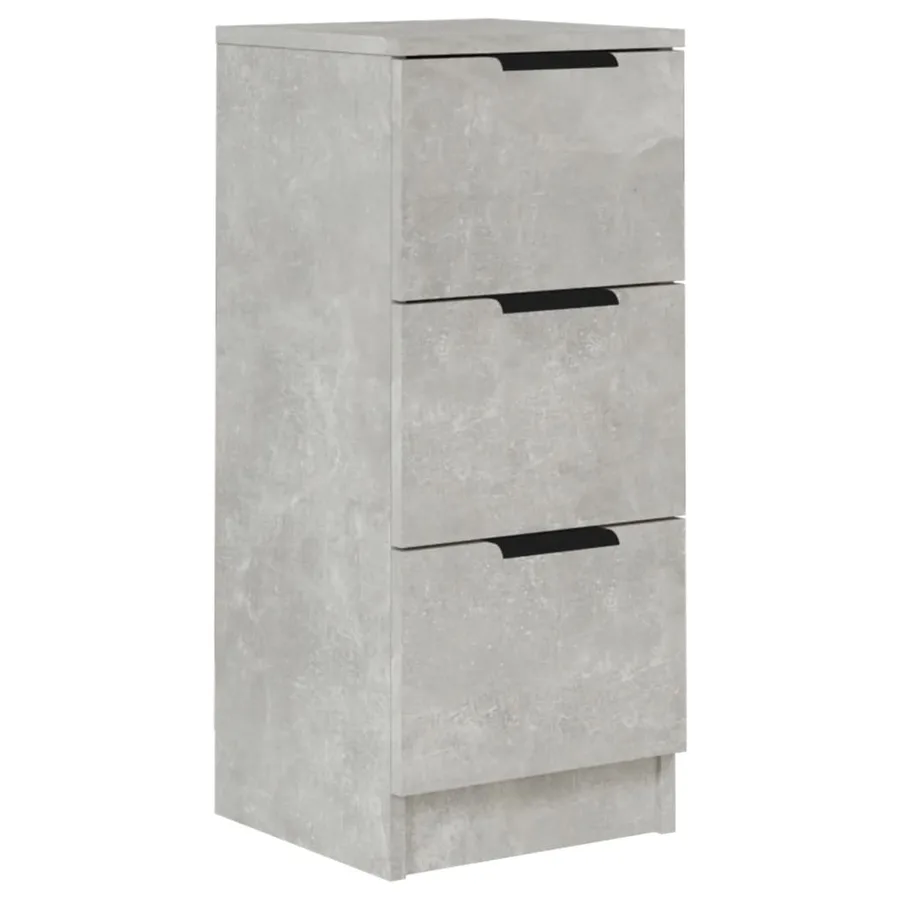 Buffet Gris béton 30x30x70 cm Bois d'ingénierie - 2