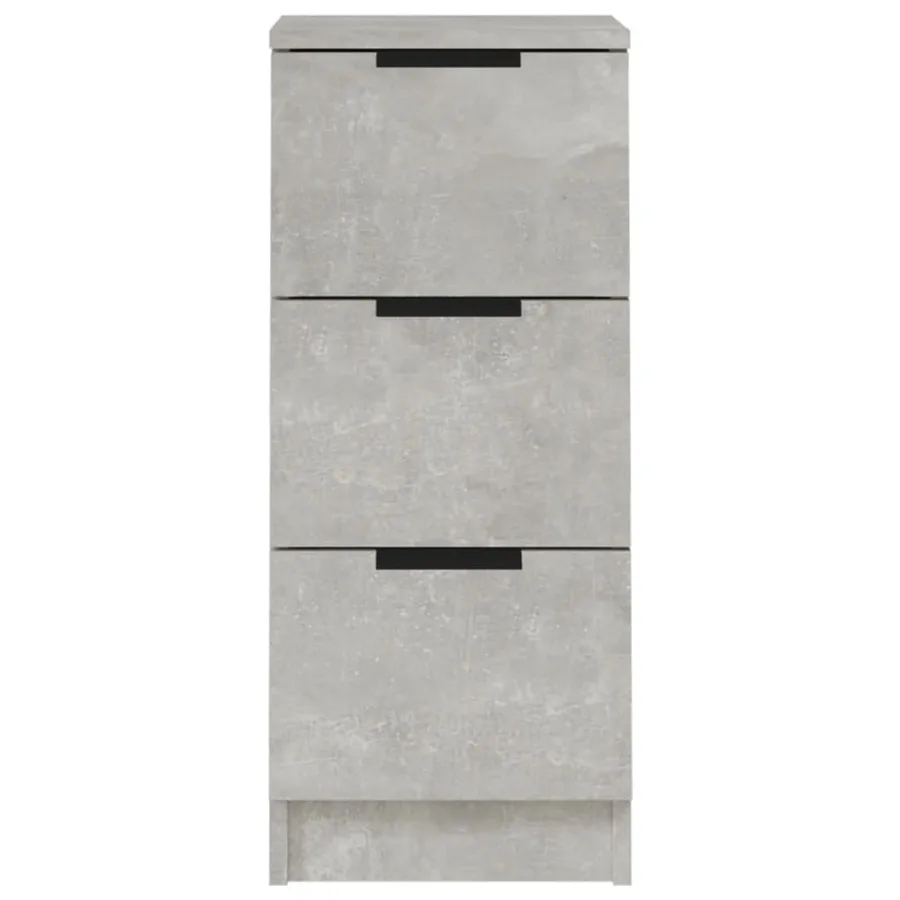 Buffet Gris béton 30x30x70 cm Bois d'ingénierie - 4