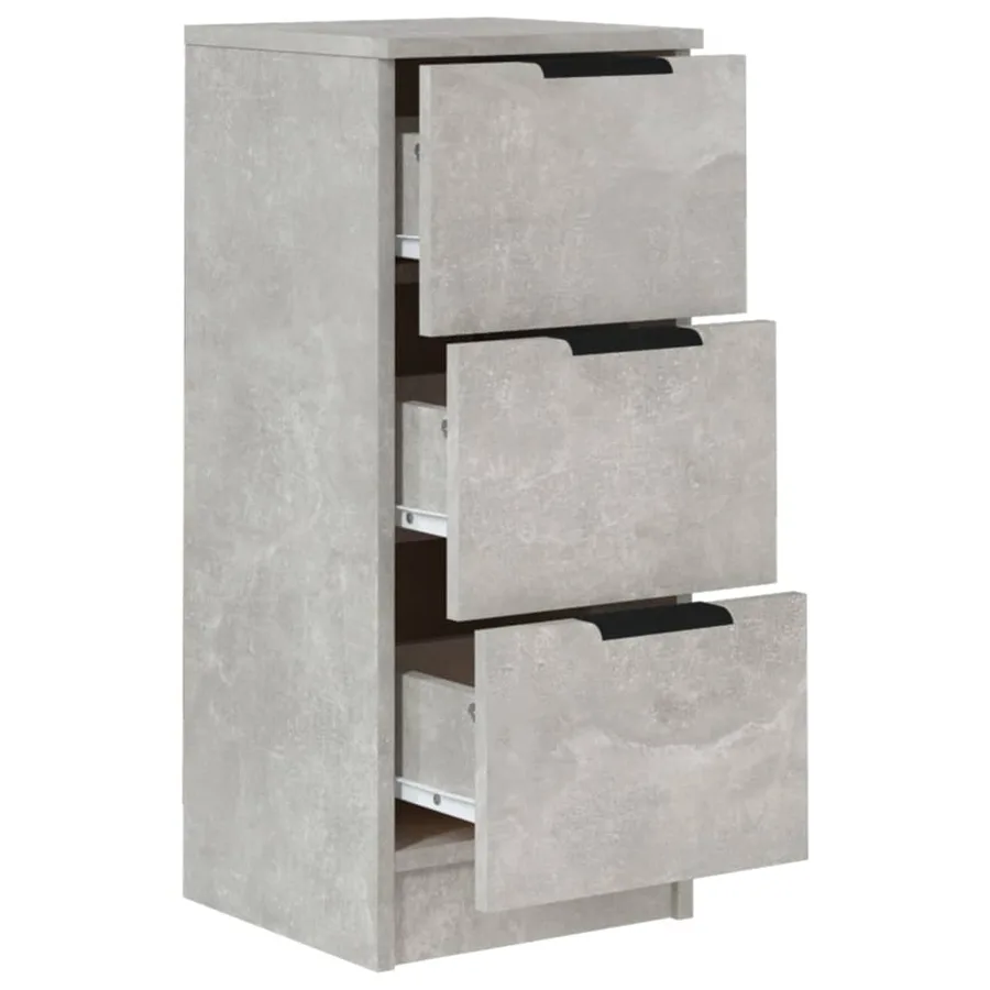 Buffet Gris béton 30x30x70 cm Bois d'ingénierie - 5