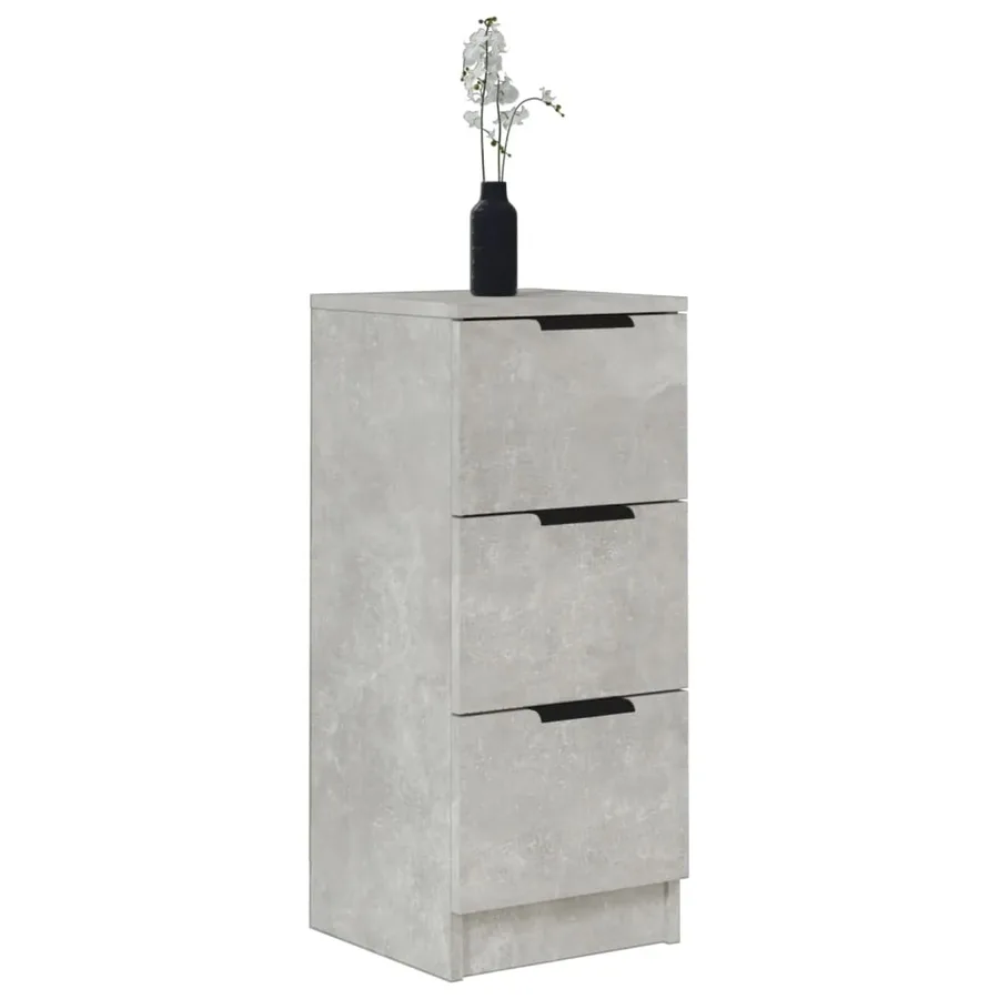 Buffet Gris béton 30x30x70 cm Bois d'ingénierie - 7