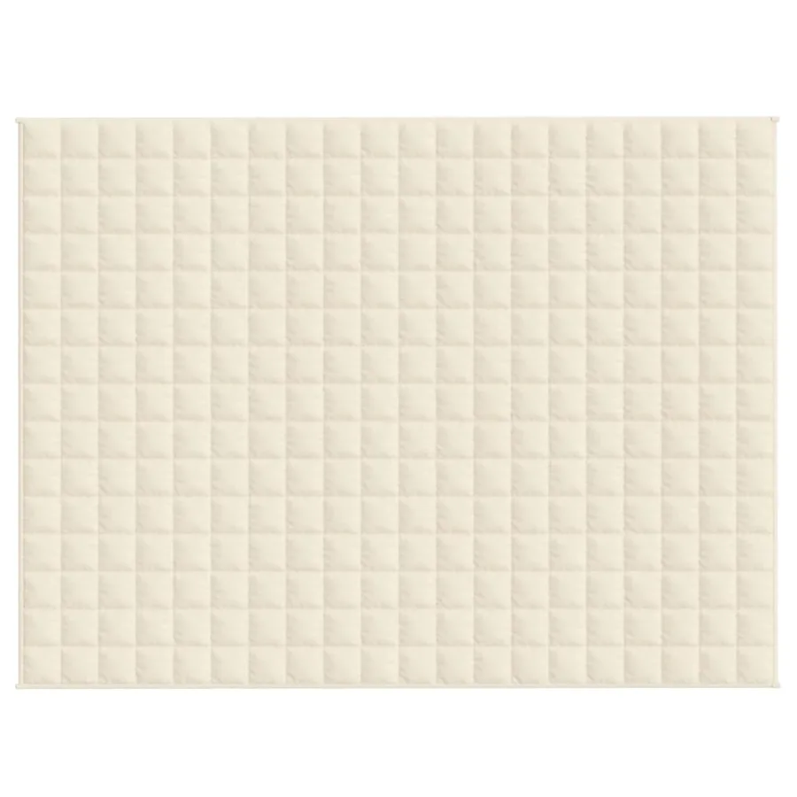 Couverture lestée Crème clair 152x203 cm 11 kg Tissu - 3