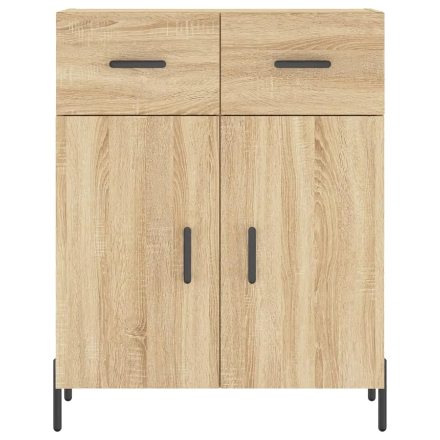 Buffet haut Chêne sonoma 69,5x34x180 cm Bois d'ingénierie - 8