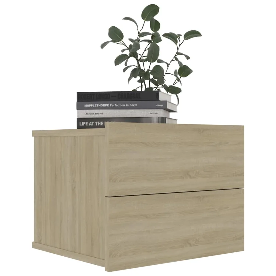 Tables de chevet 2 pcs Chêne sonoma 40x30x30 cm Bois ingénierie - 7