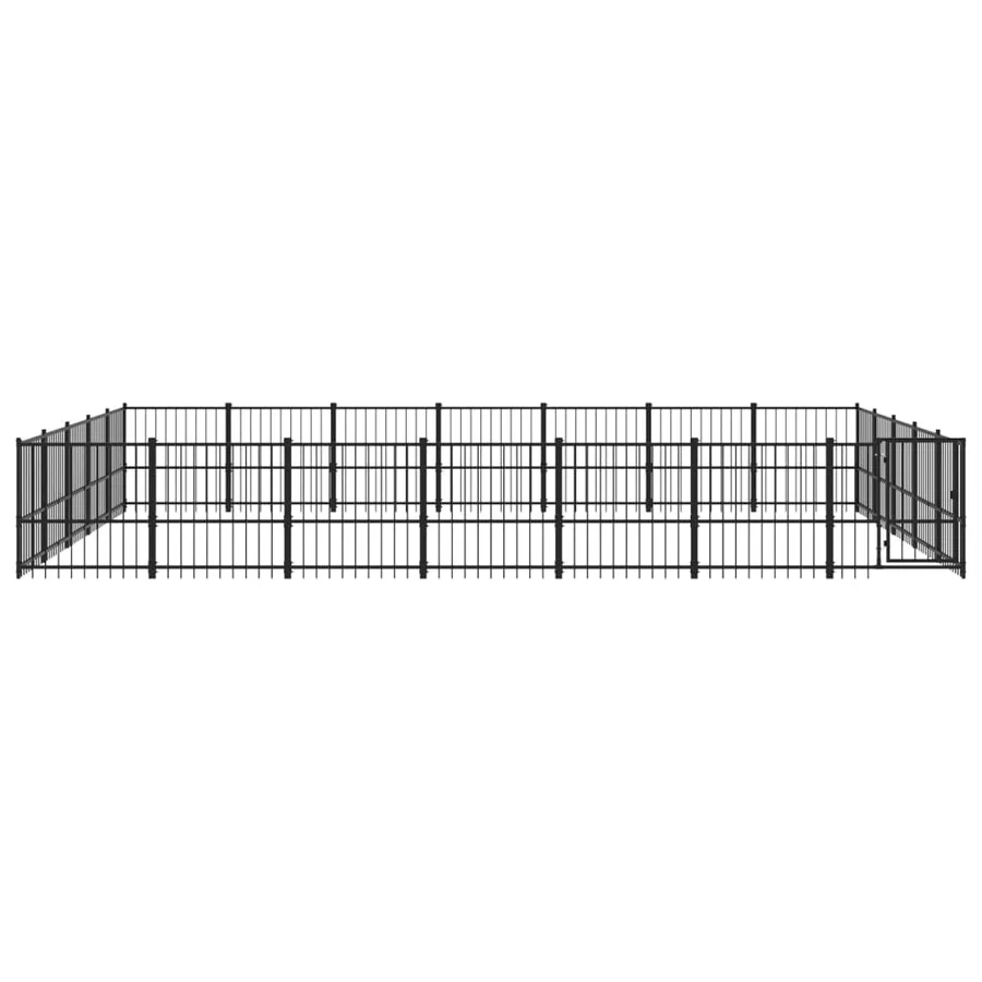 Chenil d'extérieur pour chiens Acier 32,93 m² - 3
