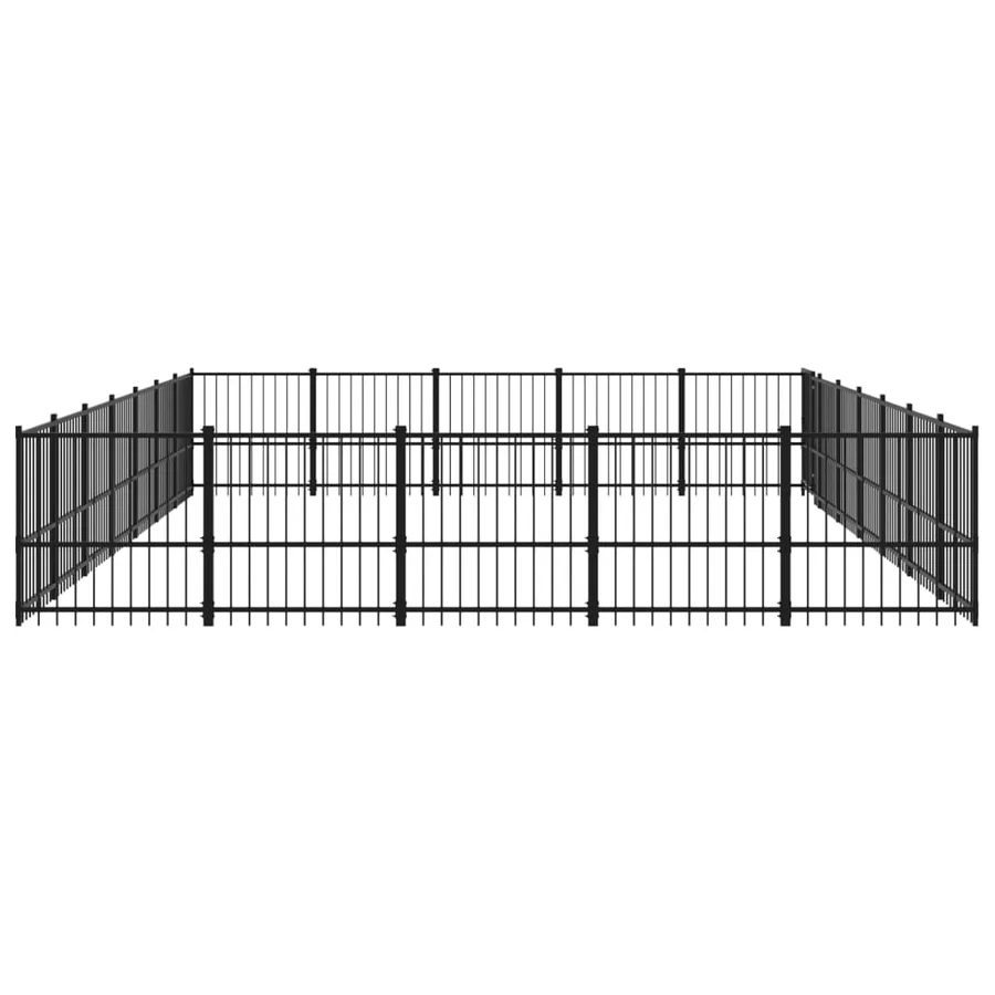 Chenil d'extérieur pour chiens Acier 32,93 m² - 4