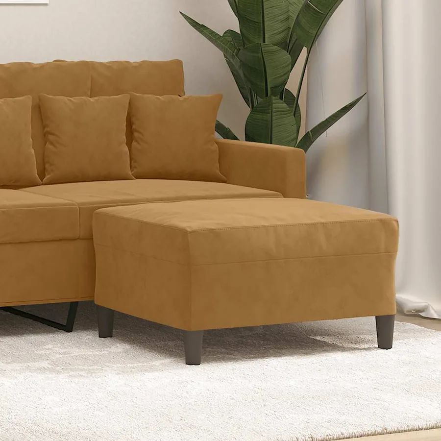 Repose-pied Marron 70x55x41 cm Velours