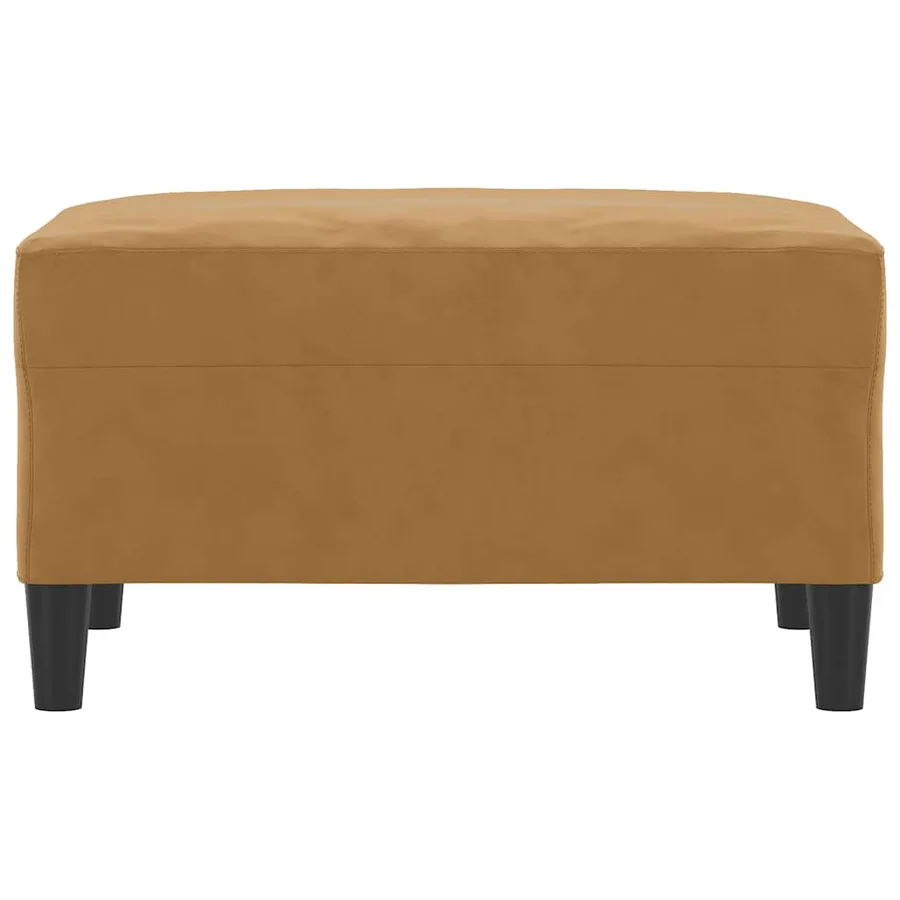 Repose-pied Marron 70x55x41 cm Velours - 3