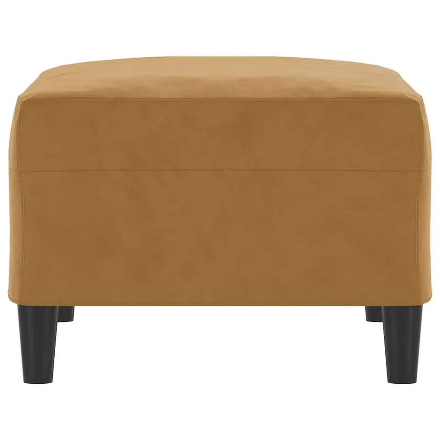 Repose-pied Marron 70x55x41 cm Velours - 4