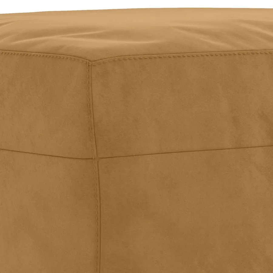 Repose-pied Marron 70x55x41 cm Velours - 5