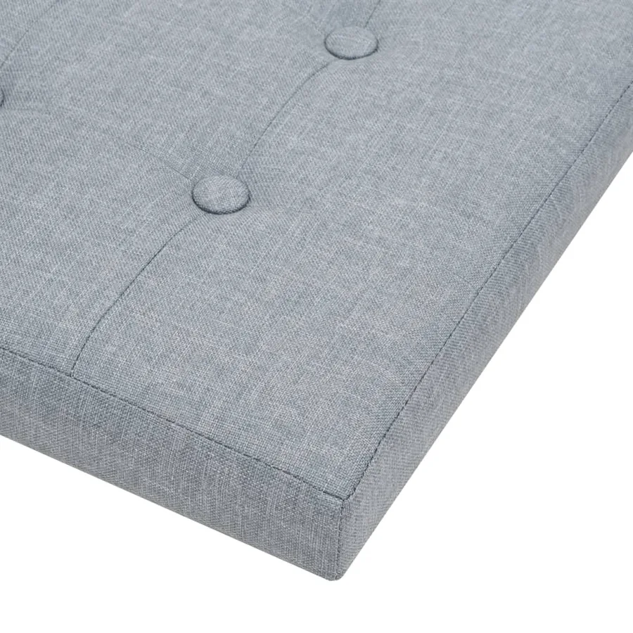 Tabouret de rangement pliable Gris clair Faux lin - 6