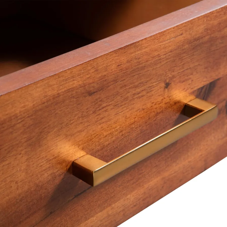 Table basse Bois d'acacia massif 90x50x40 cm - 5