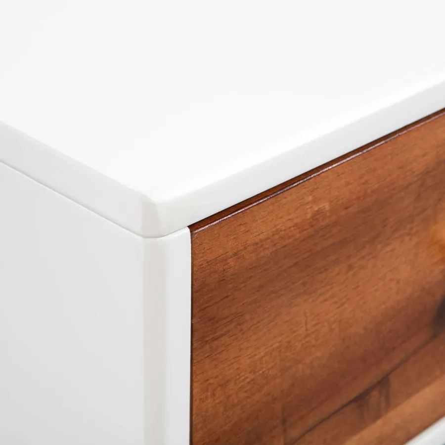 Table basse Bois d'acacia massif 90x50x40 cm - 6