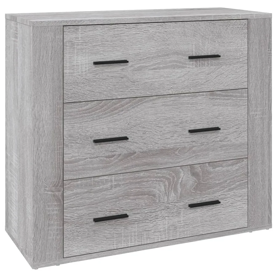 Buffet Sonoma gris 80x33x70 cm Bois d'ingénierie - 2