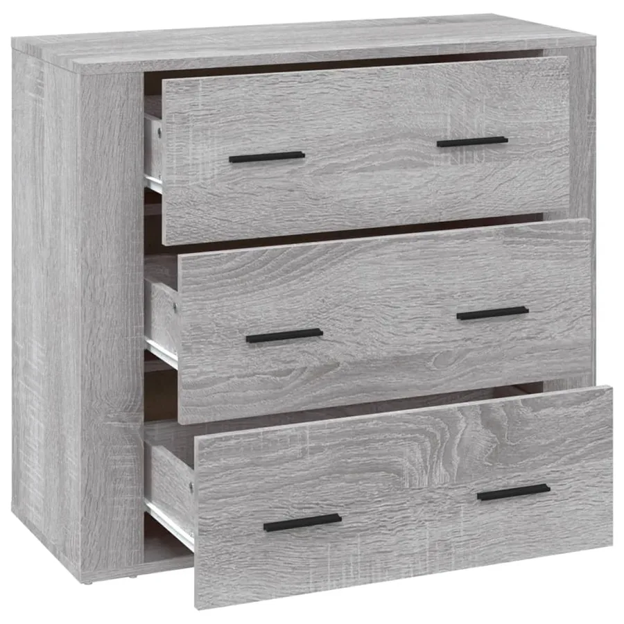 Buffet Sonoma gris 80x33x70 cm Bois d'ingénierie - 4