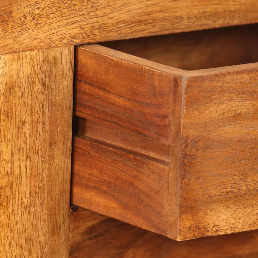 Buffet Bois massif avec finition miel 120x30x75 cm - 10