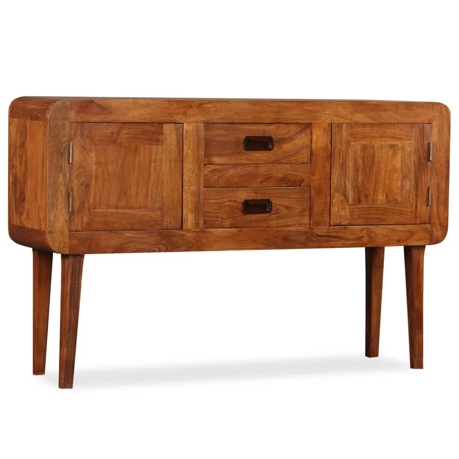Buffet Bois massif avec finition miel 120x30x75 cm - 5