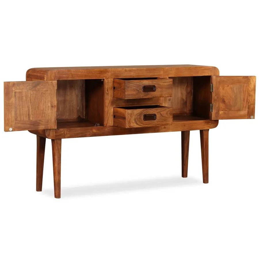 Buffet Bois massif avec finition miel 120x30x75 cm - 6