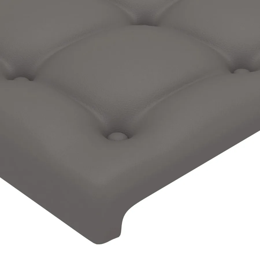 Cadre de lit sans matelas gris 100x200 cm similicuir - 10