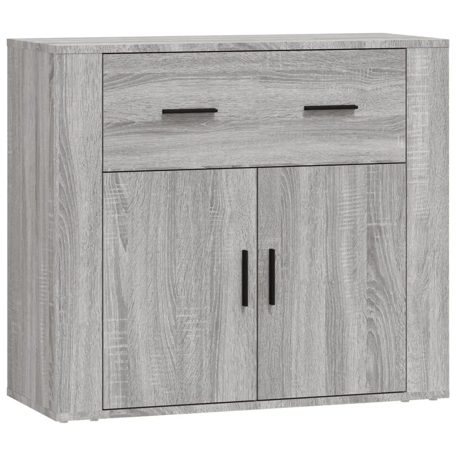 Buffets 3 pcs Sonoma gris Bois d'ingénierie - 6