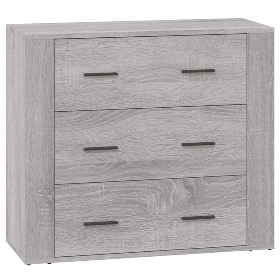 Buffets 3 pcs Sonoma gris Bois d'ingénierie - 7