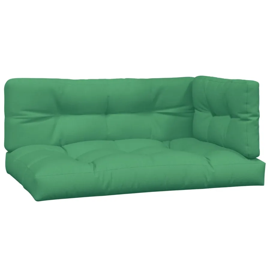 Coussins de palette lot de 3 vert tissu - 2