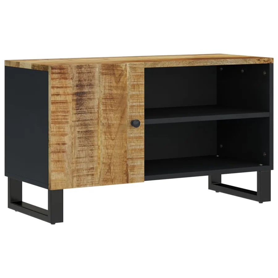 Meuble TV 80x33x46 cm bois de manguier et d'ingénierie - 10