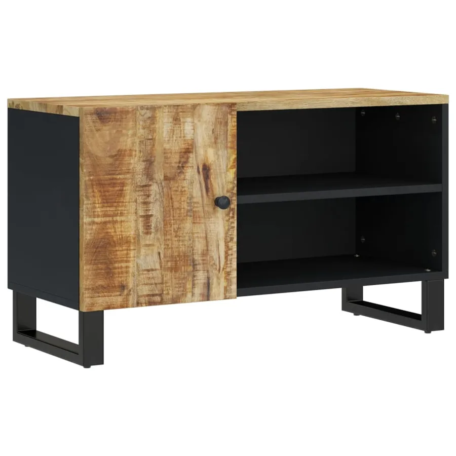 Meuble TV 80x33x46 cm bois de manguier et d'ingénierie - 12
