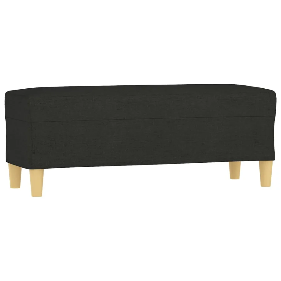 Banc Noir 100x35x41 cm Tissu - 2