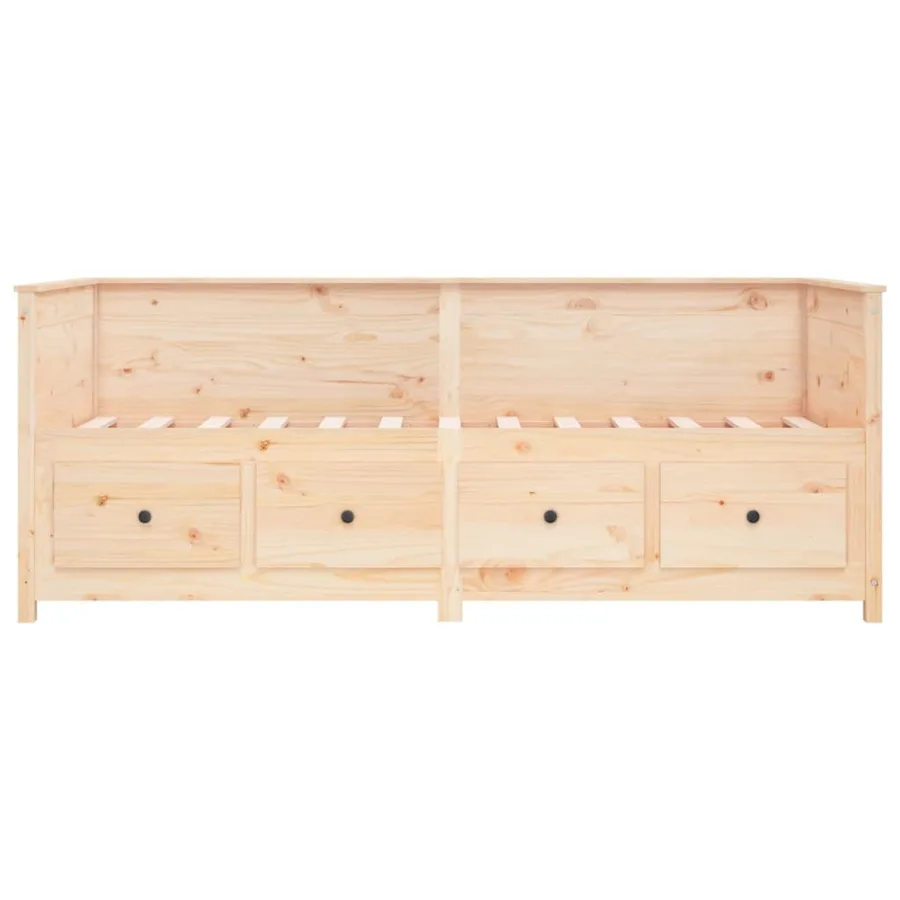 Lit de jour sans matelas 75x190 cm bois de pin massif - 10
