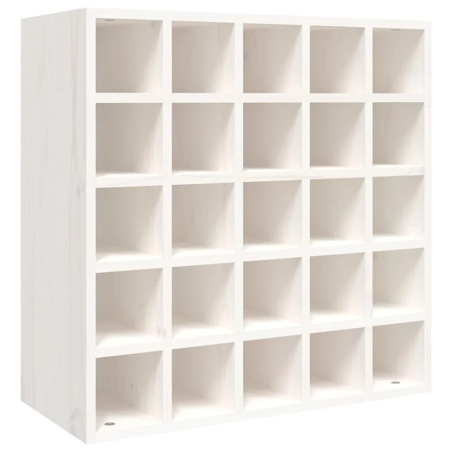 Cave à vin Blanc 56x25x56 cm Bois massif Pin - 2
