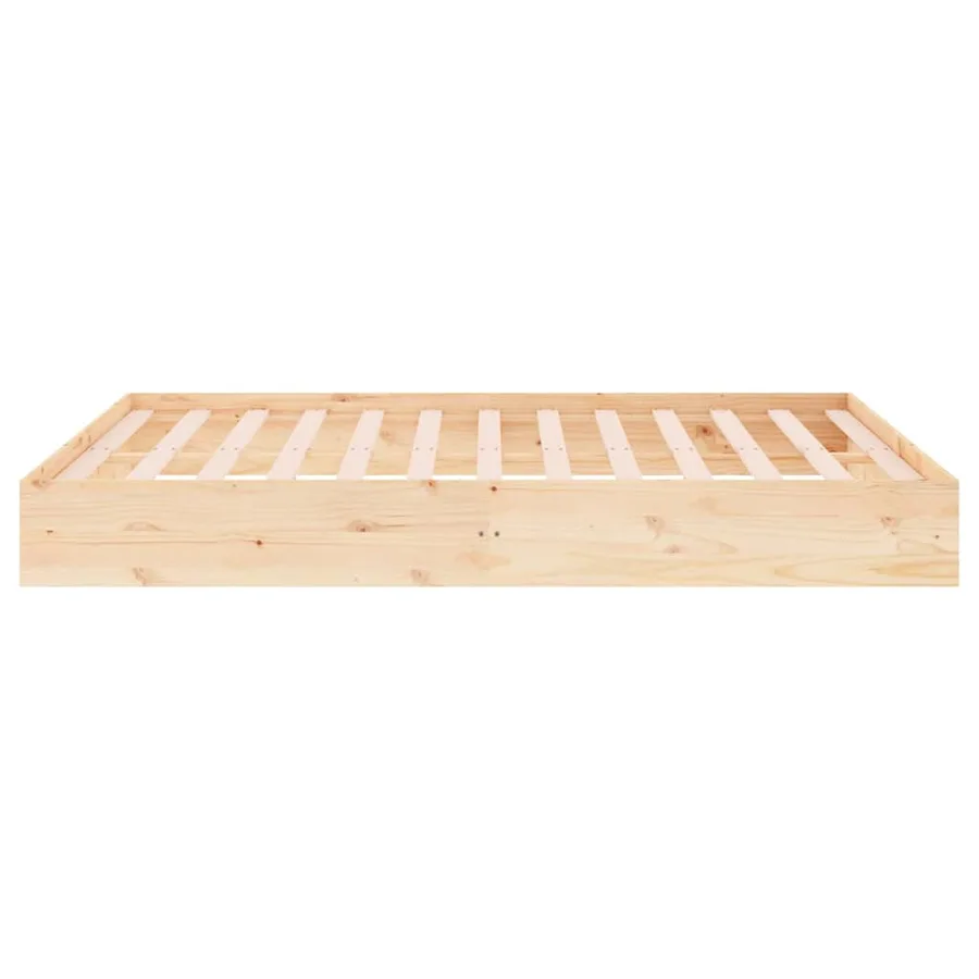 Cadre de lit sans matelas bois massif 120x200 cm - 6