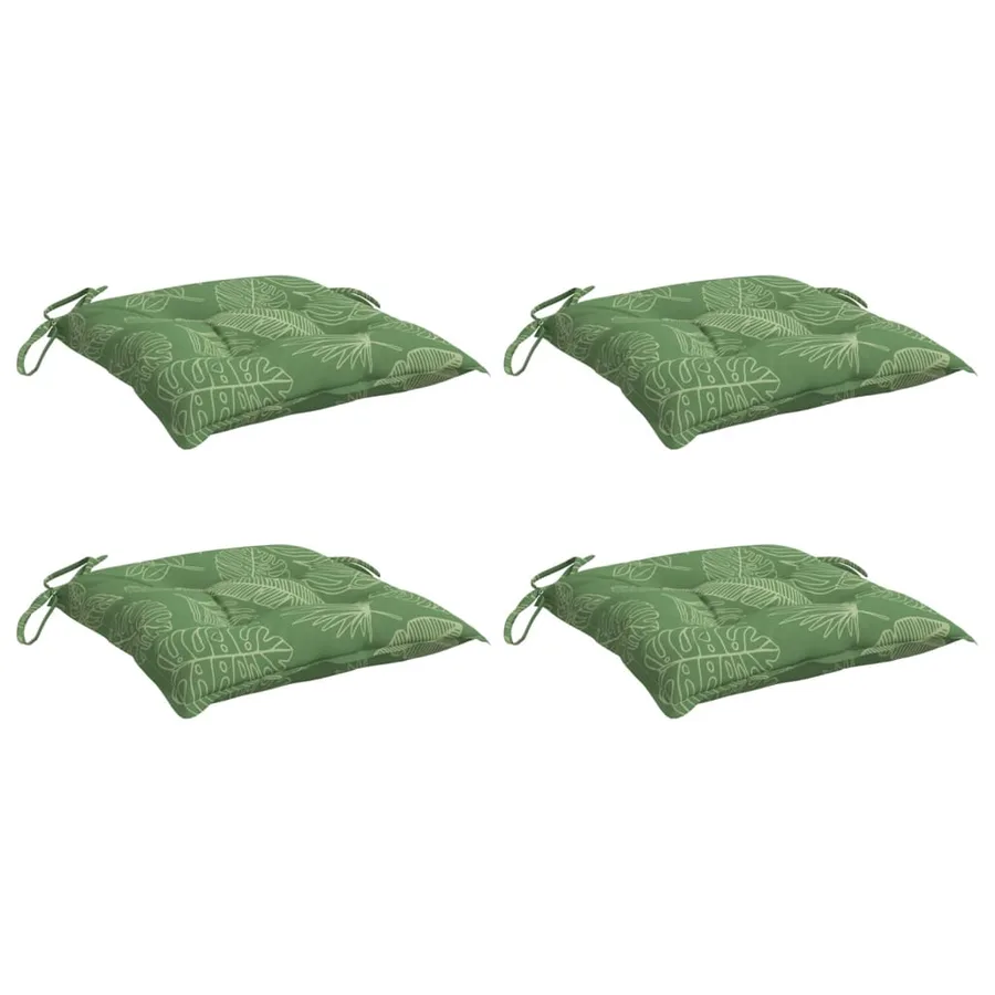 Coussins de chaise lot de 4 à motif de feuilles 40x40x7 cm - 3